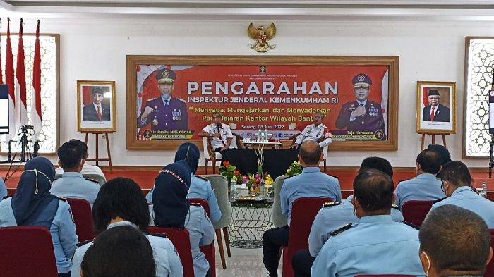 Ini Janji Kepala Kanwil Kemenkumham Banten kepada Inspektur Jenderal Kementerian Hukum dan HAM RI
