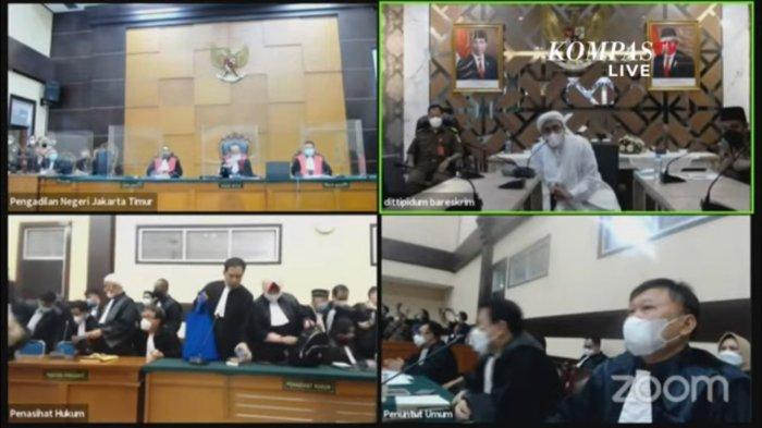 Ricuh Tolak Sidang Virtual, Pengacara Walk Out, Rizieq Shihab