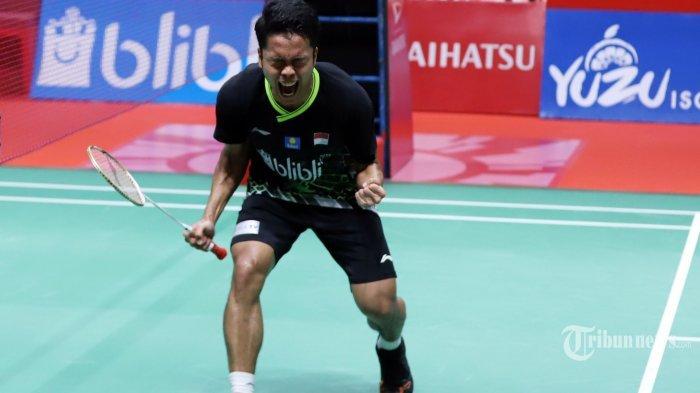 Indonesia Sisakan Anthony Sinisuka Ginting di Final Kejuaraan Asia 2023