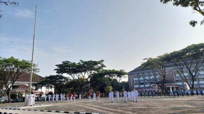 Upacara 17 Agustus di Puspemkot Kota Serang Digelar dengan Prokes Ketat, Paskibra Kenakan Masker