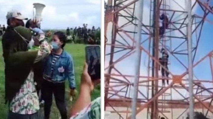 Pria ini Naik Tower dan Ancam Meloncat, Mau Turun Setelah Dibujuk Pacarnya Pakai Kata I Love You