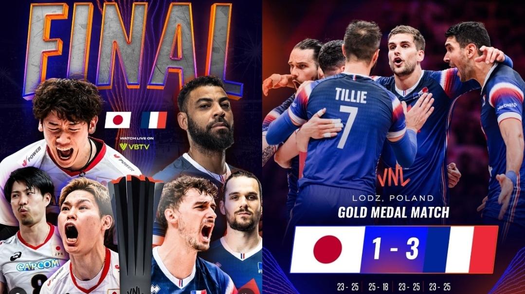 Hasil Final VNL 2024: Prancis Lumat Jepang 3-1, Mimpi Yuki Ishikawa cs Raih Gelar Juara Pupus