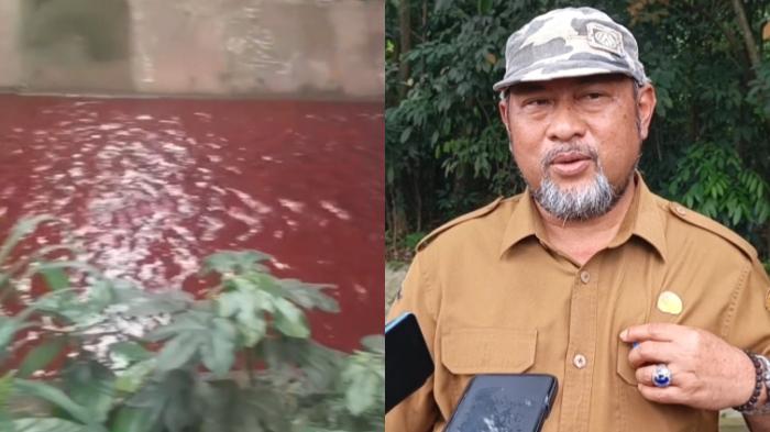 Berubah Warna Jadi Merah, DLH Tangsel Ambil Sampel Air di Aliran Sungai Rawa Buntu