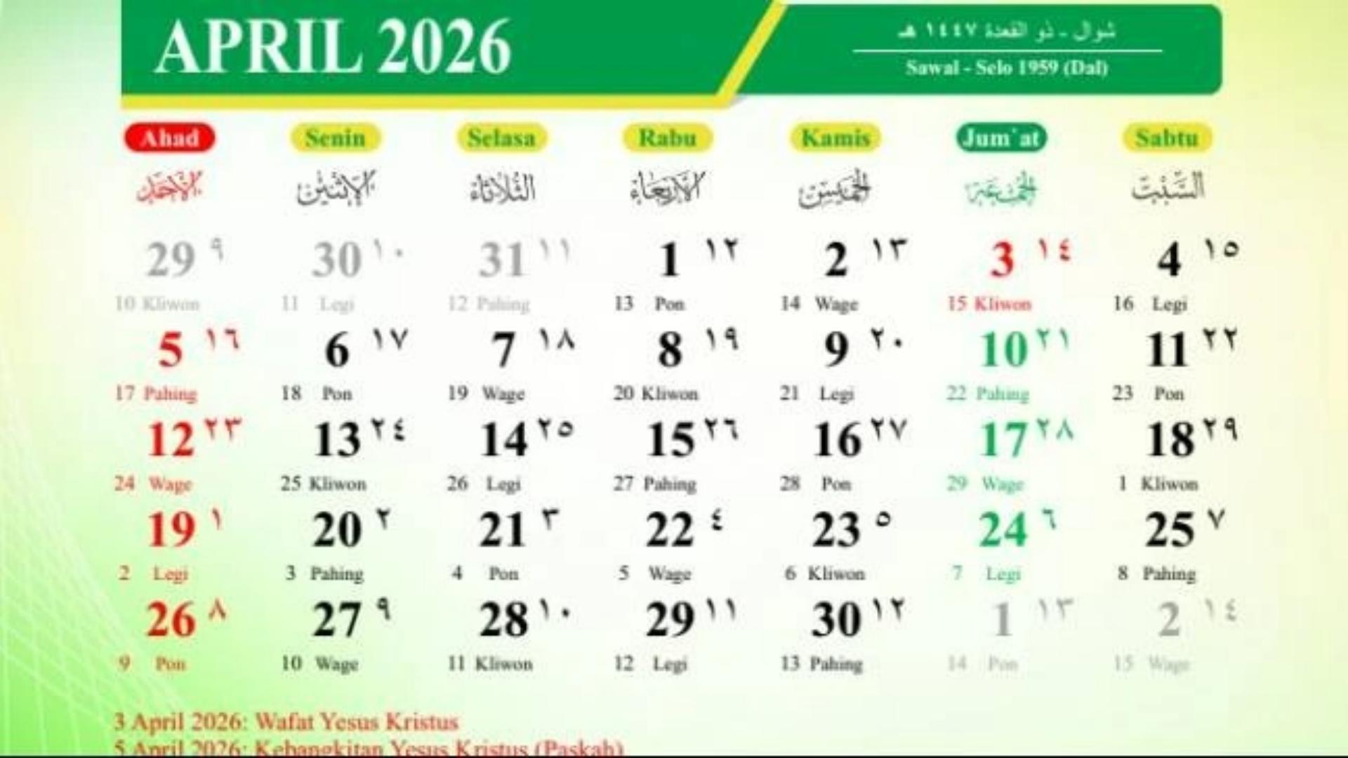 Tanggal 13 April 2026 Memperingati Hari Apa? Ada 3 Momen Penting, Ini Daftarnya
