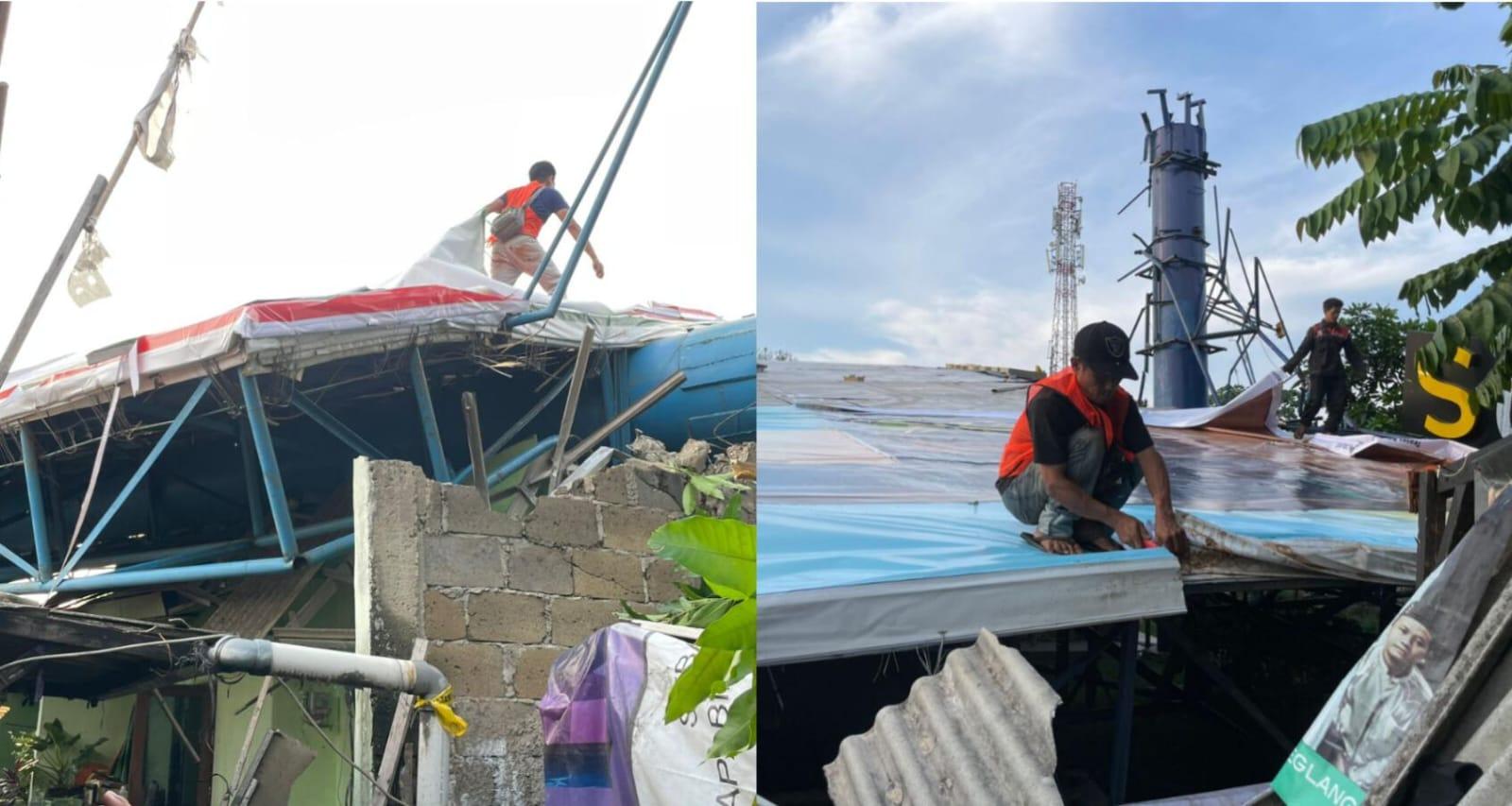 Warga Tangsel Ungkap Detik-detik Papan Reklame Jumbo Roboh di Ciputat, Dua Orang Terluka