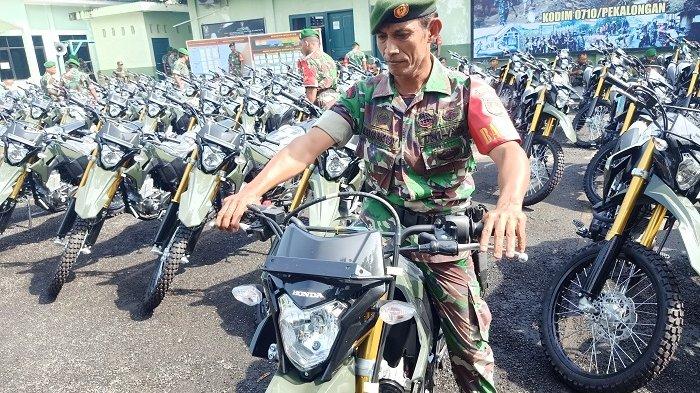 Kodim 0710 Pekalongan Terima 112 Motor Dinas dari Kemenhan RI, Diprioritaskan untuk Babinsa