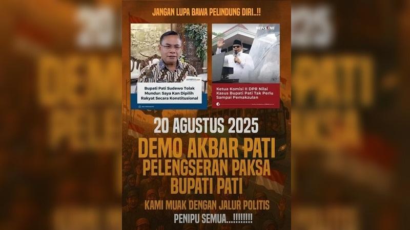 Beredar Ajakan Demo Pati Jilid 2, Aliansi Masyarakat Pati Bersatu: Bukan dari Kami