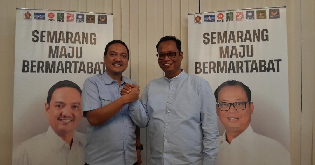 Yoyok Sukawi dan Joko Santoso Resmi Umumkan Maju Pilwakot Semarang 2024, Minta Doa Restu