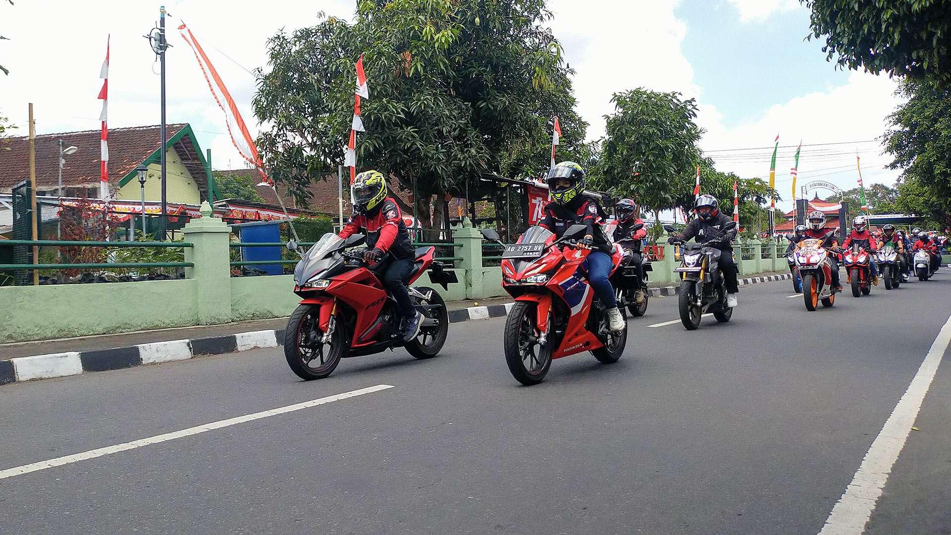 Peringati 77 Tahun Indonesia Merdeka Puluhan Bikers Honda Gelar Convoy Merdeka di Yogyakarta