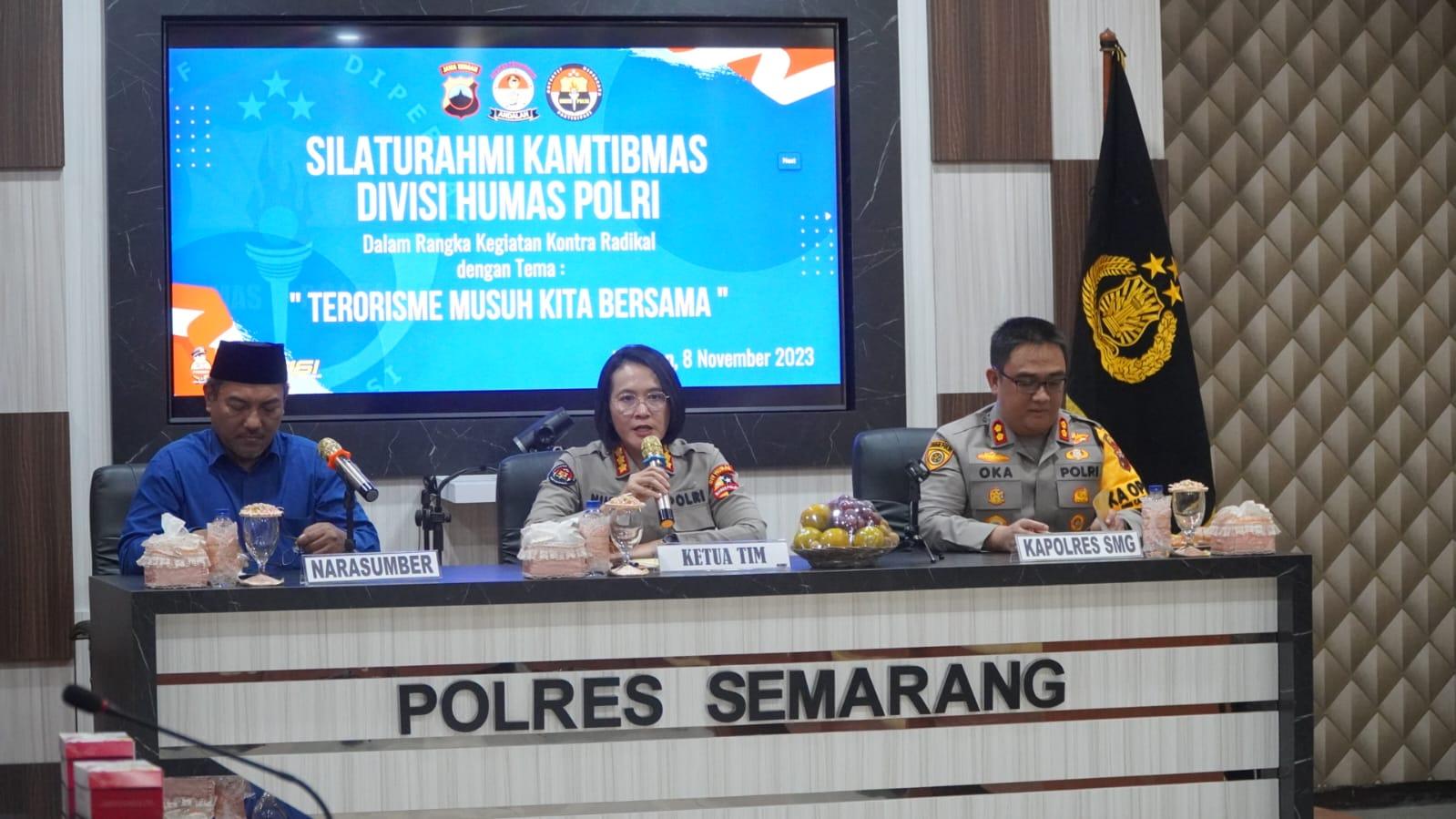 Cegah Paham Radikalisme, Divisi Humas Polri Bertemu Mantan Napiter di Polres Semarang
