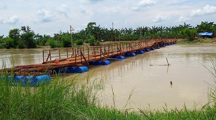 Tetap Bisa Dilewati saat Musim Hujan, Jembatan di Sungai Wulan Demak-Kudus Kini Jadi Apung
