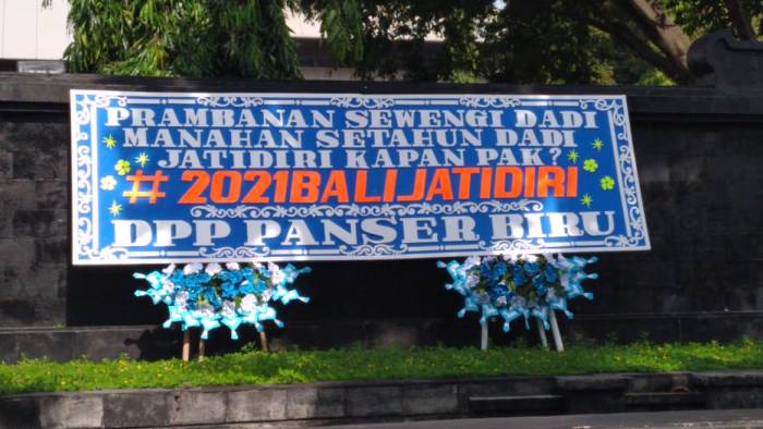 Tagar #2021BaliJatidiri Sampai Kantor Gubernur Lewat Karangan Bunga, Ganjar: Terimakasih Pak Yoyok