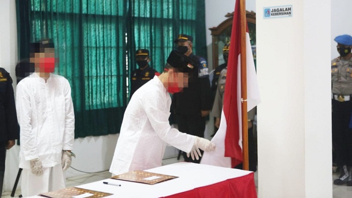 Dua Napiter Lapas Pasir Putih Nusakambangan Ucap Ikrar Setia ke NKRI