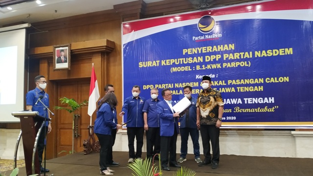 Ini 14 Paslon yang Diusung Partai Nasdem pada Pilkada di Jateng