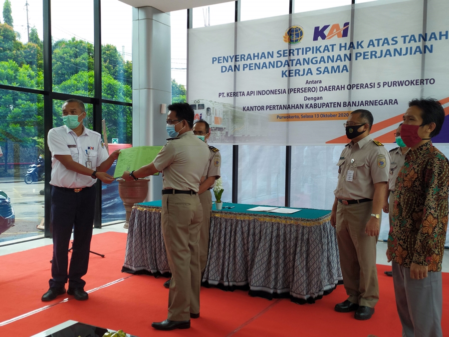 Sertifikat Aset PT KAI di Banjarnegara Sudah Diterbitkan, Luasan Total 202.182 Meter Persegi