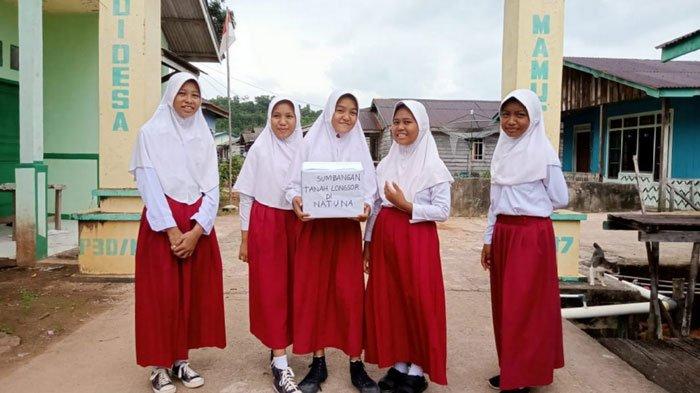 Siswa SDN di Lingga Ini Ikut Galang Dana untuk Korban Longsor di Serasan Natuna