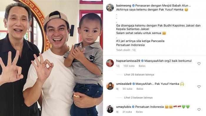 Kunjungi Sultan Andara yang Asli, Baim Wong Ayah Kiano dan Jusuf Hamka Berpose 3 Jari, Apa Artinya?
