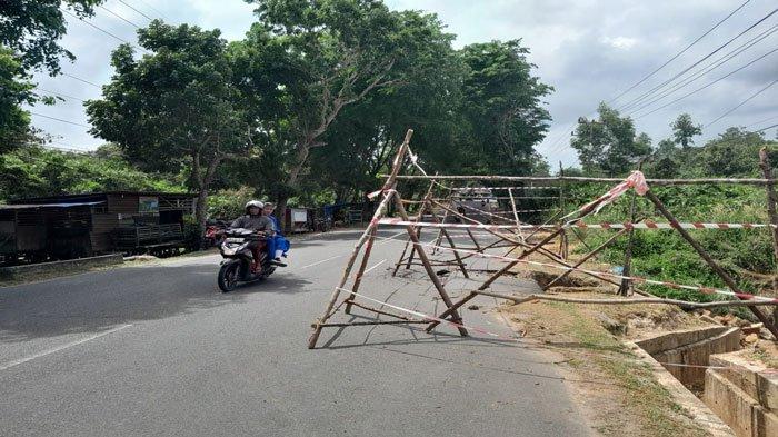 Rawan Kecelakaan, Kondisi Jalan Amblas Bintan di Km 24 Arah Kijang Semakin Rusak