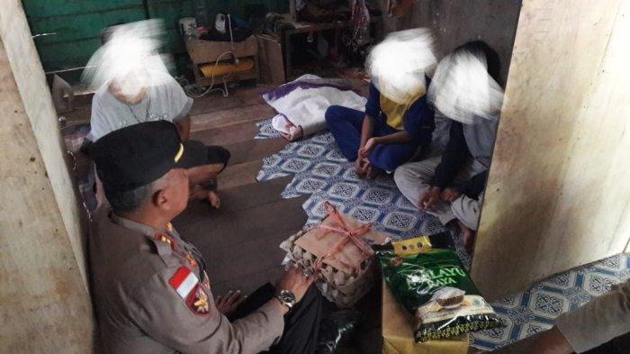 Kapolsek Siantan Anambas Kunjungi ABG Korban Asusila, Beri Bantuan Sembako
