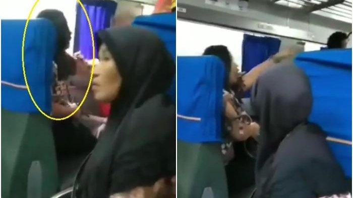 Viral Video Wanita Mengamuk hingga Teriak Histeris di Dalam Kereta Saat Petugas Periksa Tiketnya
