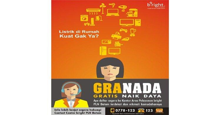 Bright PLN Batam Perpanjang Program 'Granada', Gratis Sampai 30 Juni 2019