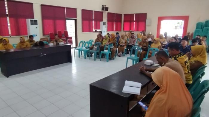 Rapat koordinasi DTSEN di Kantor Dinsos Kota Tanjungpinang, Selasa (21/4/2026)