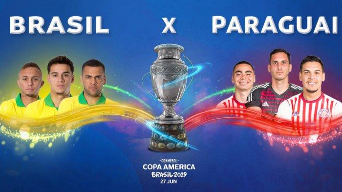Hasil Brasil vs Paraguay, Copa America 2019, Laga Keras, 45 Menit 23 Pelanggaran, Babak I Skor 0-0