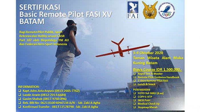 Lanud Hang Nadim Batam Gandeng FASI Buka Sertifikasi Pengoperasian Pesawat Drone