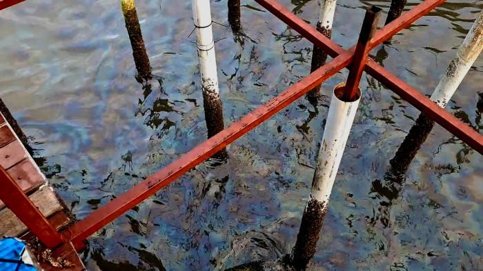 Potret tercemarnya air laut oleh limbah B3 di Perairan Dangas, Sekupang, Kota Batam