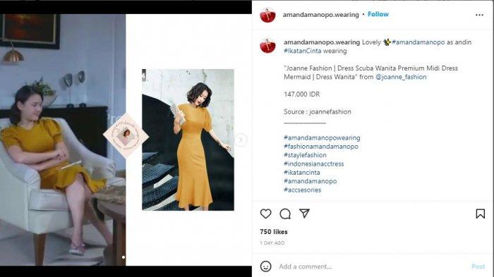 5 Dress Murah Terbaru Amanda Manopo, Mulai Rp 147 Ribu hingga Rp 255 Ribu