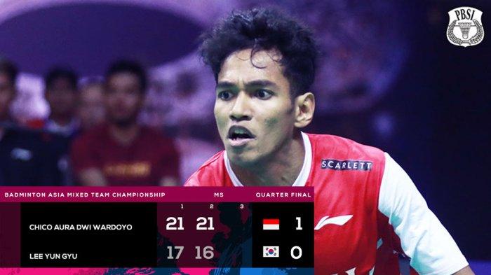 Hasil Indonesia vs Korea Selatan di BAMTC 2023, Chico Menang, Indonesia Unggul 1-0