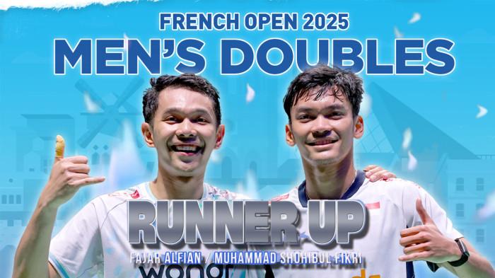 Hasil Final French Open 2025, Fajar/Fikri Runner Up