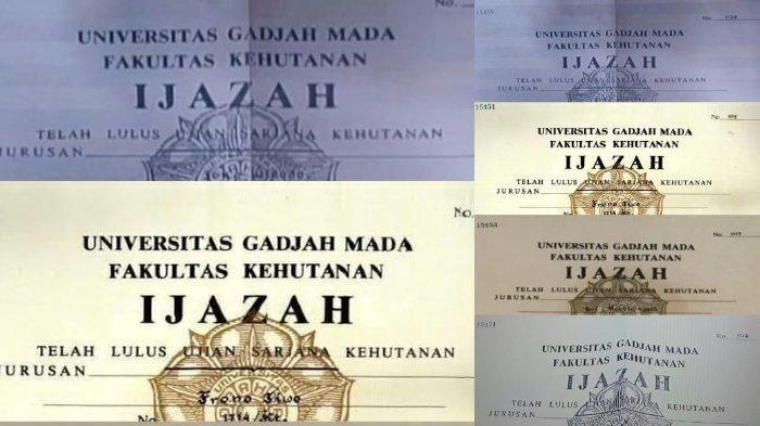 IJAZAH JOKOWI - Hasil identifikasi dan komparasi Roy Suryo terhadap ijazah mantan Presiden Joko Widodo (Jokowi) dengan tiga ijazah lain yang lulus pada bulan dan tahun yang sama. Roy Suryo mengklaim ijazah Jokowi tidak identik dengan tiga ijazah pembanding.