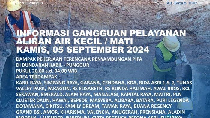Breaking News, Mati Air di Batam Bakal Sasar Rumah Sakit Hingga Rumah Warga Hari Ini