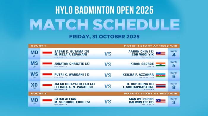 Jadwal Siaran Langsung Hylo Open 2025 Perempat Final, 2 Ganda Putra Indonesia vs Anak Asuh Herry IP