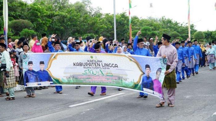 Kafilah Lingga Tampil All Out saat Pawai Taaruf STQH Kepri 2023 di Karimun