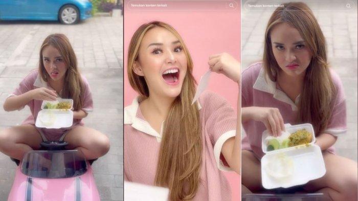 Amanda Manopo Cemberut saat Disuruh Makan sambil Naik Mobil-mobilan