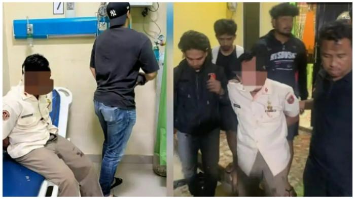 PELAKU PEMBUNUHAN DITANGKAP - Kolase foto pelaku pembunuhan anggota polisi di Kendari Sulawesi Tenggara (Sultra), ditangkap Polda Sultra pada Sabtu (15/11/2025) dini hari. Pelaku inisial J masih kerabat korban inisial LAS (37), anggota polisi di Polres Tolikara Polda Papua Pegunungan.