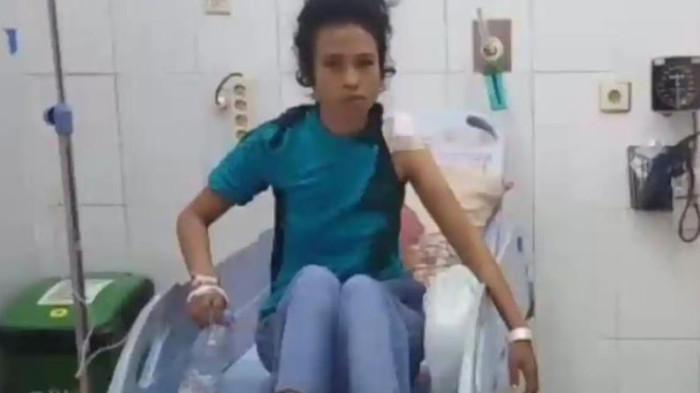 Korban yang dibacok ODGJ di Desa Cimara Hilir, Kecamatan Maniis, Kabupaten Purwakarta