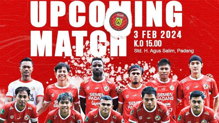 Jadwal Live Streaming Semen Padang vs Persiraja, Kick Off 15.00 WIB di Vidio