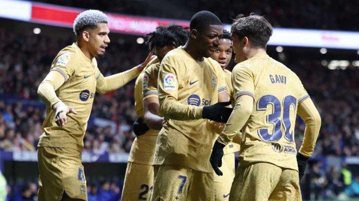 Hasil Atletico Madrid vs Barcelona, Ousmane Dembele Cetak Gol, Barcelona Menang