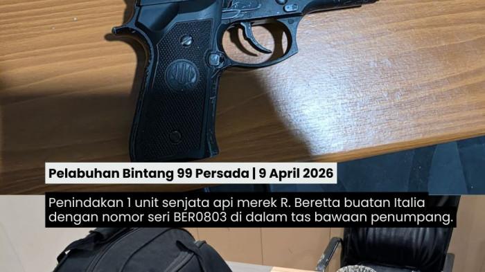Petugas Bea Cukai menangkap dan mengamankan sejumlah barang bukti mulai dari narkoba hingga senpi