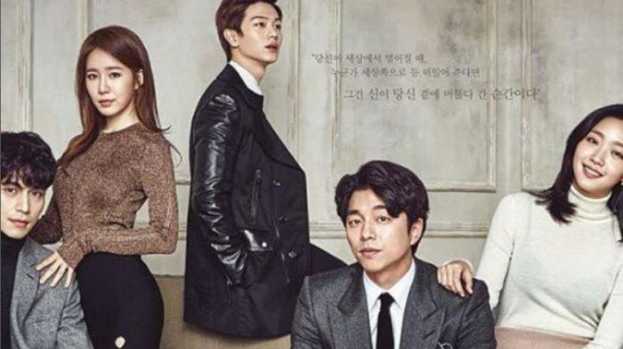 Poster Goblin yang diperankan oleh Gong Yoo dan beberapa aktor serta aktris Korea.
