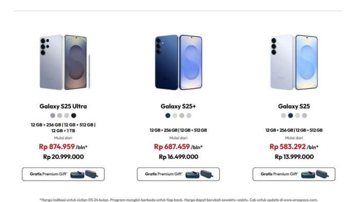 Promo Samsung Galaxy S Series beserta cicilannya
