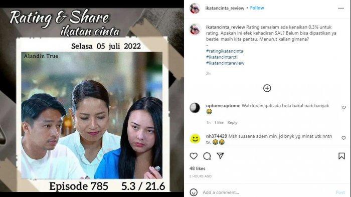 Rating Ikatan Cinta Naik saat Ammar Zoni akan Keluar dari Ikatan Cinta