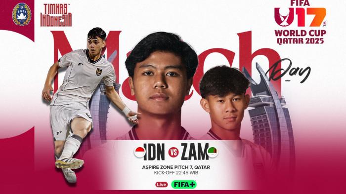 Jadwal Siaran Langsung Timnas U17 Indonesia vs Zambia di Piala Dunia U17 2025, Nonton di Sini