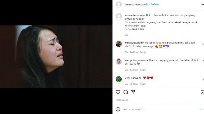 Amanda Manopo Unggah Foto Menangis dan Ucap Terima Kasih pada Diri Sendiri