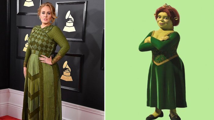Begini Respon Adele Ketika Dibilang Mirip Putri Fiona Shrek
