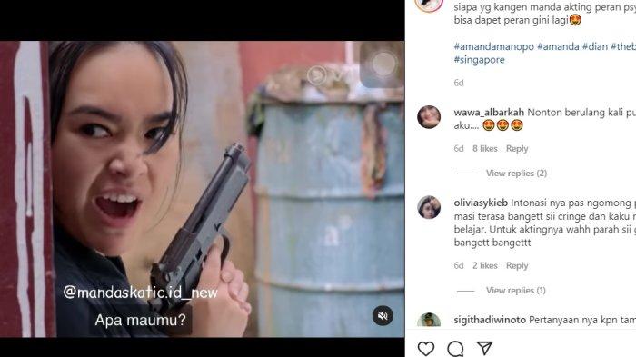 Akting Ala Wanita Psycho, Pesona Amanda Manopo Pegang Pistol Disorot: Berdamage Kali
