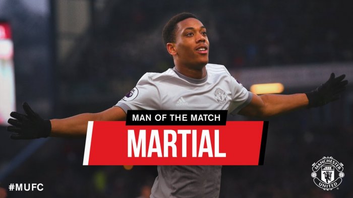 Burnley vs Manchester United - Gol Tunggal Anthony Martial Menangkan Man United